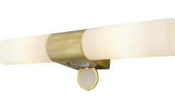 Badrum|Badrumslampor Vägg<Aneta Cosenza Vägglampa med Uttag 44cm Matt Mässing IP44