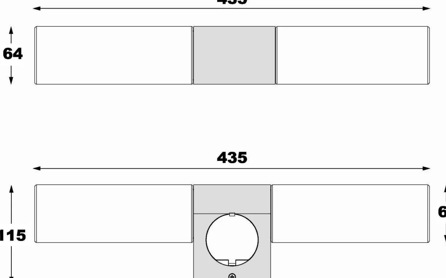 Badrum|Badrumslampor Vägg<Aneta Cosenza Vägglampa med Uttag 44cm Matt Mässing IP44