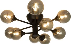 Aneta Cosmos Plafond 53cm Svart/Rök* Hall & Trappa|Sovrum