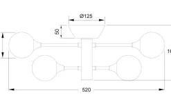 Aneta Cosmos Plafond 53cm Svart/Rök* Hall & Trappa|Sovrum