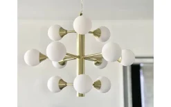 Vardagsrum|Kök & Matplats<Aneta Cosmos Taklampa 52cm 12L Mässing/Opal