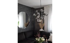 Cosmos Taklampa 52cm 12L Svart/Rök