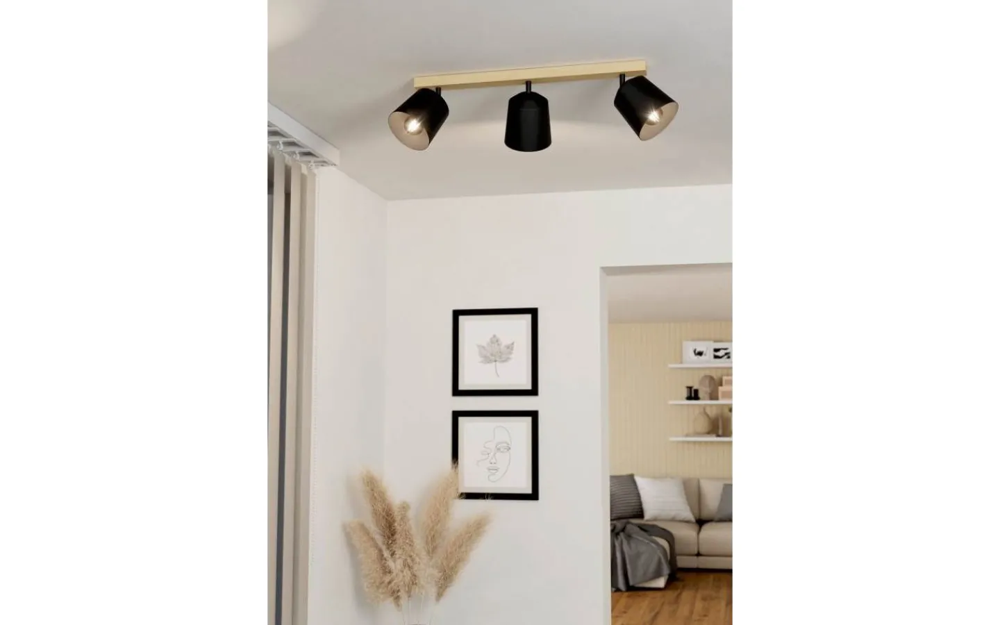 Eglo Cotorro Takspotlight 84cm Brun* Avlånga Takspotlights|Takspot Med 3 Lampor
