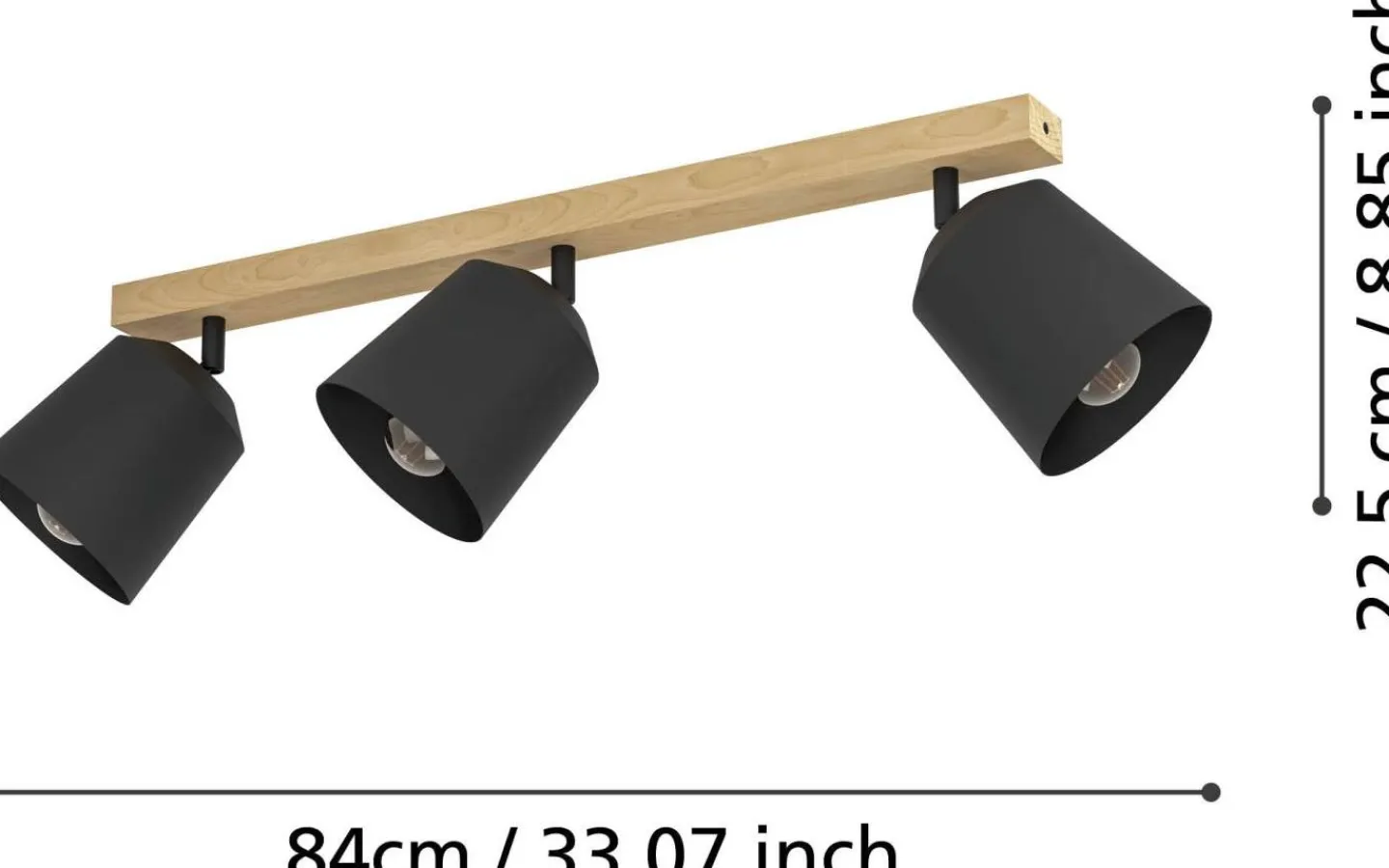 Eglo Cotorro Takspotlight 84cm Brun* Avlånga Takspotlights|Takspot Med 3 Lampor