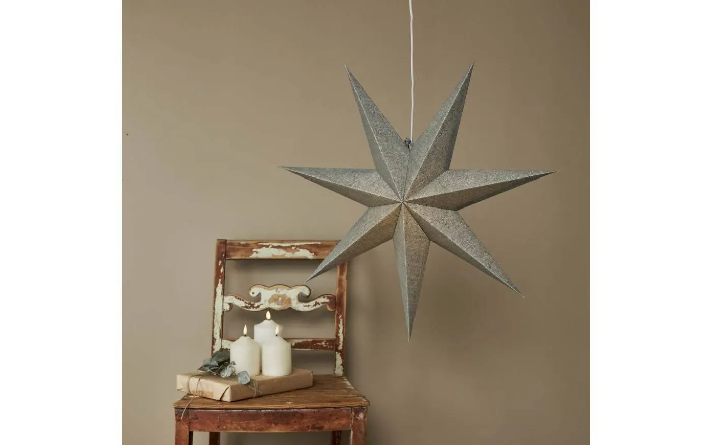 Cotton Julstjärna 60cm Grön