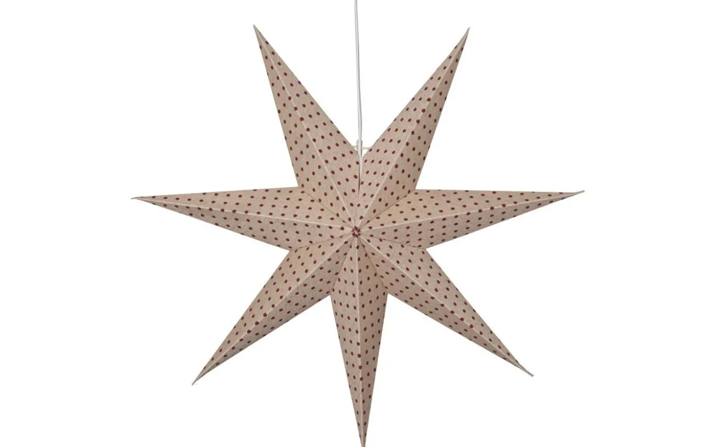 Cotton Julstjärna Prickar 60cm Röd