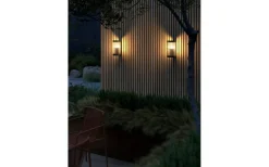 Coupar Vägglampa 25cm Svart IP54