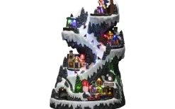 Cozyland Batteridriven Mekanisk Juldekoration Stor Skidbacke