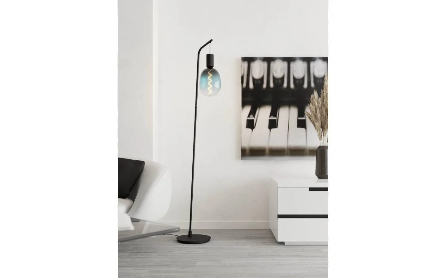Eglo Cranley Golvlampa 170cm Svart* Golvläslampor