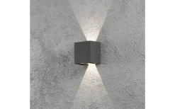 Upp & Nedljus Lampor<Konstsmide Cremona Vägglampa Justerbar LED 3000K 2x3W Antracit IP54