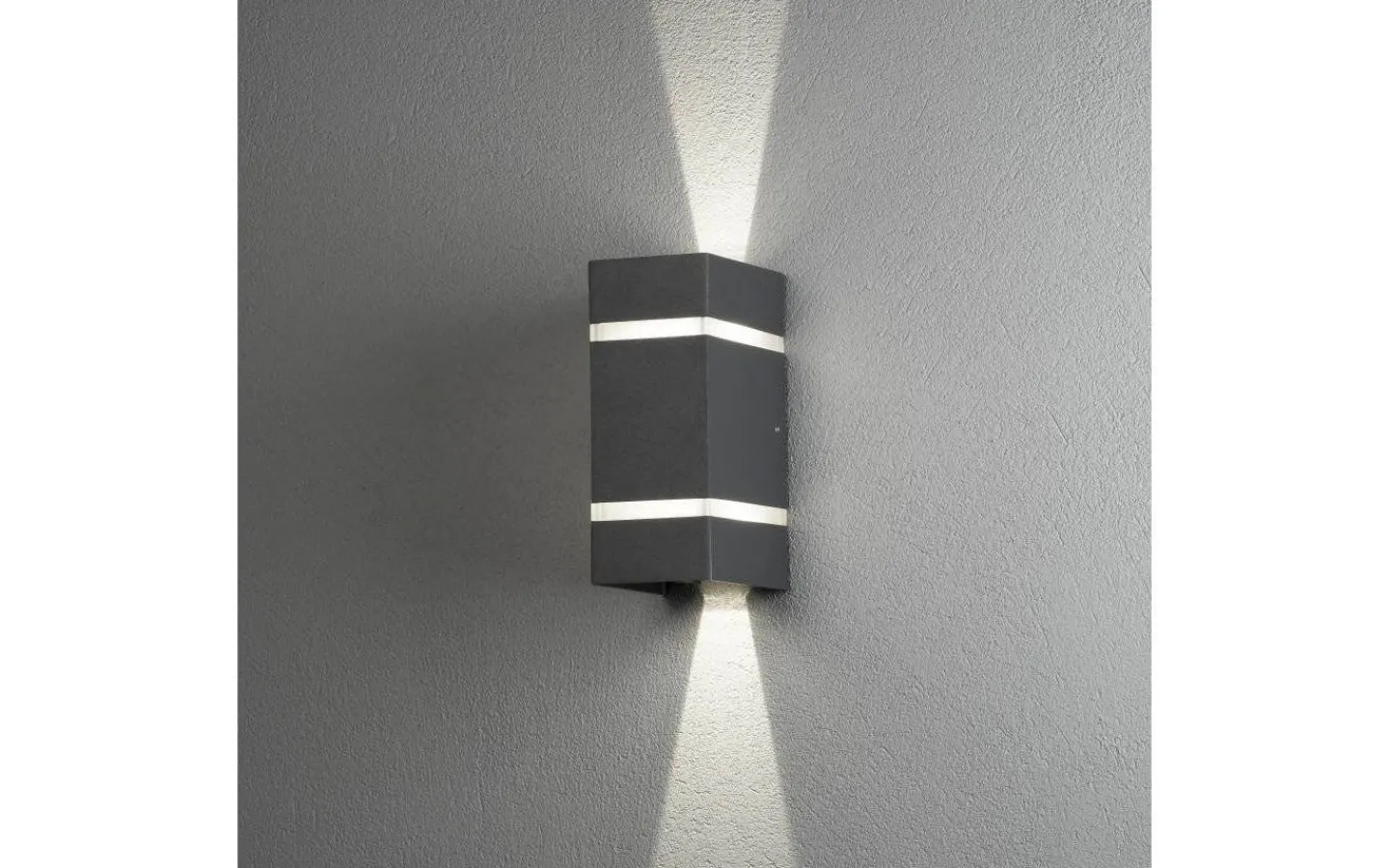 Upp & Nedljus Lampor<Konstsmide Cremona Vägglampa Justerbar LED 3000K 2x3W Antracit IP54