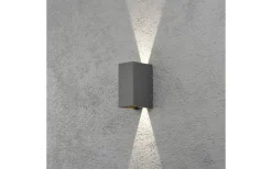 Upp & Nedljus Lampor<Konstsmide Cremona Vägglampa Justerbar LED 3000K 2x3W Antracit IP54