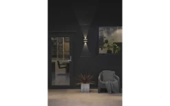 Cremona Vägglampa Justerbar LED 3000K 2x3W Antracit IP54