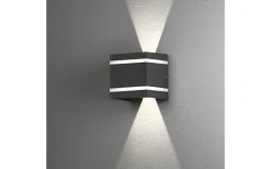 Cremona Vägglampa Justerbar LED 3000K 2x3W Antracit IP54