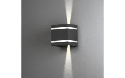 Cremona Vägglampa Justerbar LED 3000K 2x3W Antracit IP54