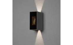 Konstsmide Cremona Vägglampa med flamma Justerbar LED 3000K 2x3W Antracit IP54* Upp & Nedljus Lampor