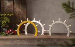 Visa Alla Adventsljusstakar|Adventsljusstakar 31-60 Cm<Star Trading Crisp Adventsljusstake 33cm Gul