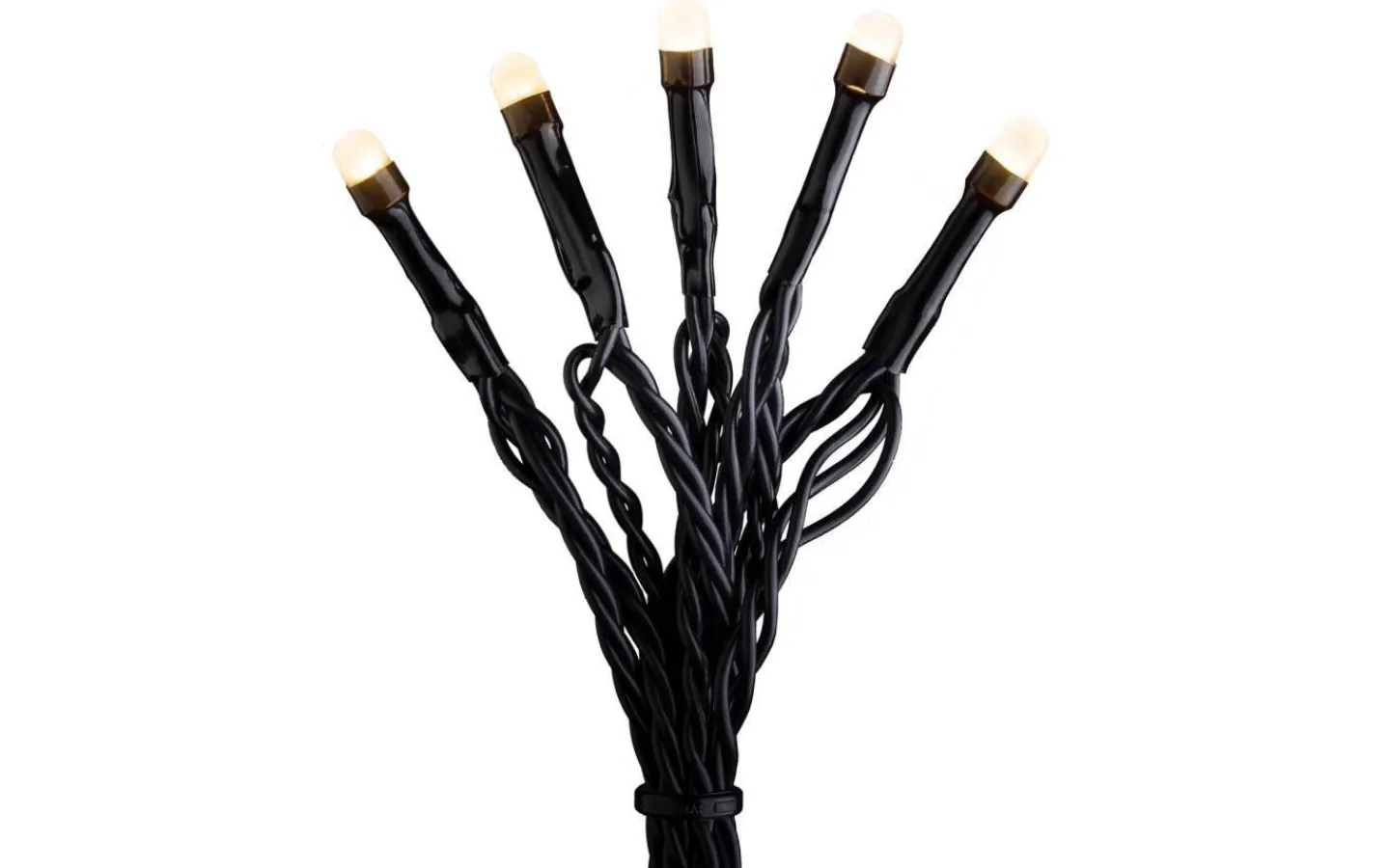 Korta Ljusslingor (1-10M)|Ljusslingor Utomhus<Konstsmide Crisp Ljusslinga 10m Frostad Amber, Svart IP44