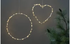 Batteri Julpynt Inomhus|Inomhusdekorationer Batteri<Star Trading Crispy Ring Hängande Dekoration Vit