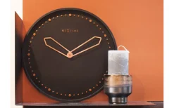 Väggklockor<NeXtime Cross Väggklocka Ø35cm Svart/Guld