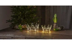 Crown Batteridriven Bordsdekoration 12cm Silver