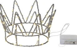 Batteri Julpynt Inomhus<Star Trading Crown Batteridriven Bordsdekoration 9,5cm Silver