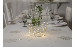 Batteri Julpynt Inomhus<Star Trading Crown Batteridriven Bordsdekoration 9,5cm Silver