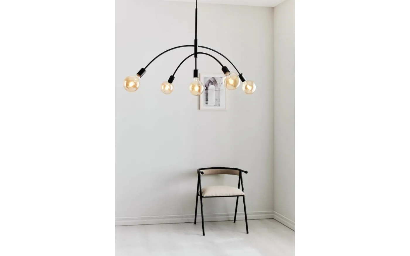 Crux Taklampa 104cm 5L Svart