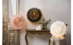 Exklusiva Pappersstjärnor|Visa Alla Julstjärnor<Star Trading Crystal Julstjärna 50cm Rosa