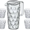 Koziol Crystal Set Karaff inkl 4 Glas Crystal Clear* Plastglas|Karaffer