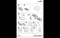 Taklampor Utomhus|Vägglampor Utomhus<Nordlux Cuba Energy Oval LED 3000K 6,5W Vit IP54