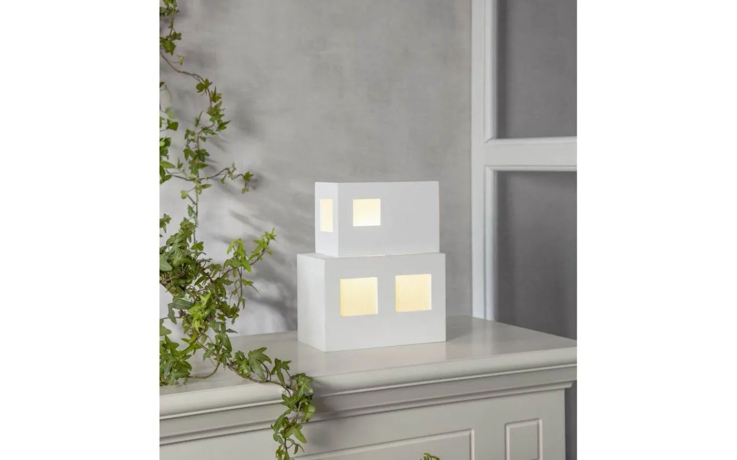 Bordslampor<Star Trading Cube Bordslampa E14 25cm Vit