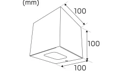 Cube II Vägglampa LED 3000K 7,2W Grå IP65