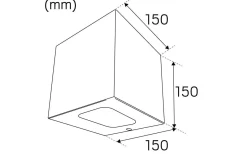 Upp Eller Nedljus Lampor<Hidealite Cube XL I Vägglampa LED 3000K 12,5W Grå IP65