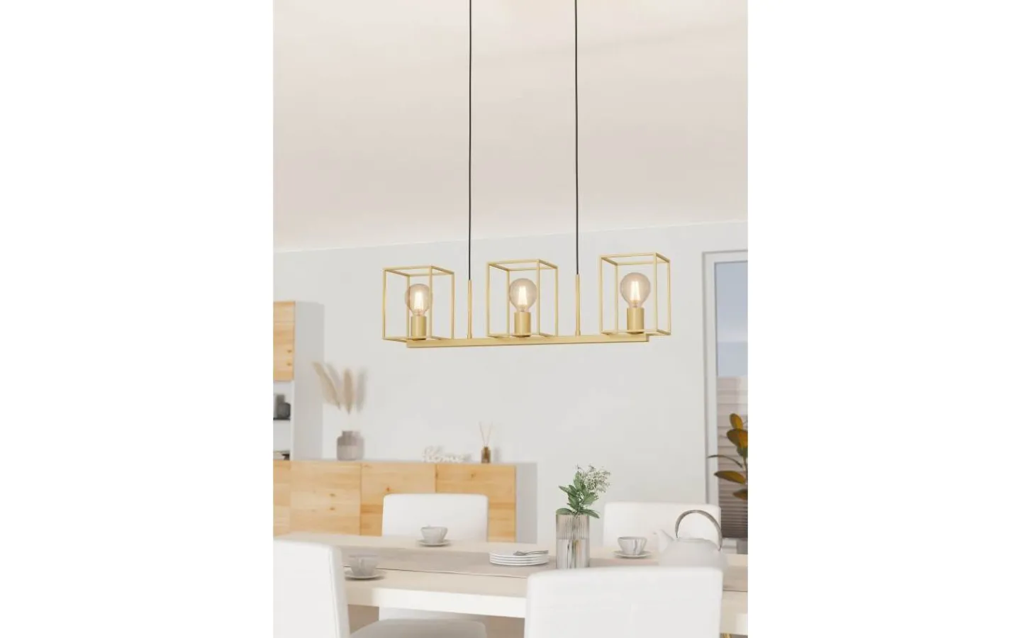 Avlånga Taklampor<Eglo Cumiole Taklampa 78cm Guldfärgad