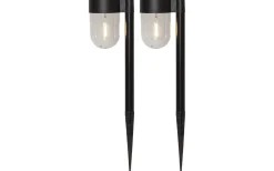 Solcellslampor Stig & Mark|Visa Alla Solcellslampor<Star Trading Cupola Solcellslampa Gångljus 2-Pack 30cm Svart
