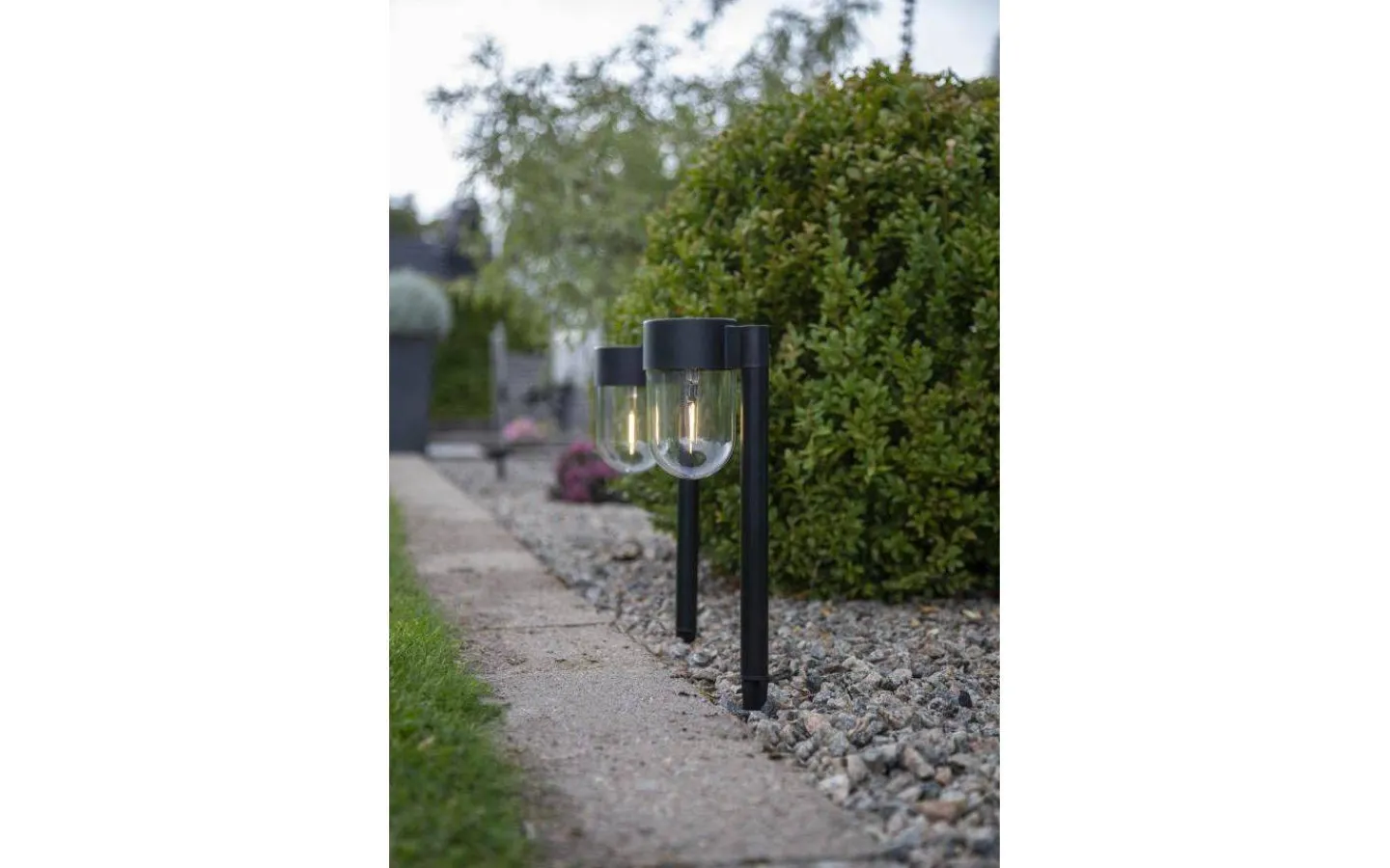 Solcellslampor Stig & Mark|Visa Alla Solcellslampor<Star Trading Cupola Solcellslampa Gångljus 2-Pack 30cm Svart