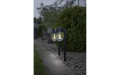 Solcellslampor Stig & Mark|Visa Alla Solcellslampor<Star Trading Cupola Solcellslampa Gångljus 2-Pack 30cm Svart