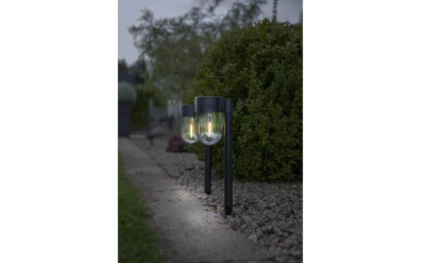 Solcellslampor Stig & Mark|Visa Alla Solcellslampor<Star Trading Cupola Solcellslampa Gångljus 2-Pack 30cm Svart