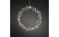 Konstsmide Curle Julkrans 45cm Varmvit LED Silver Inomhus* Kransar|Julpynt Inomhus
