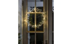 Konstsmide Curle Julkrans 45cm Varmvit LED Silver Inomhus* Kransar|Julpynt Inomhus
