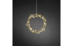 Curle Julkrans 30cm Varmvit LED Guld Inomhus