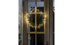 Kransar|Julpynt Inomhus<Konstsmide Curle Julkrans 45cm Varmvit LED Guld Inomhus