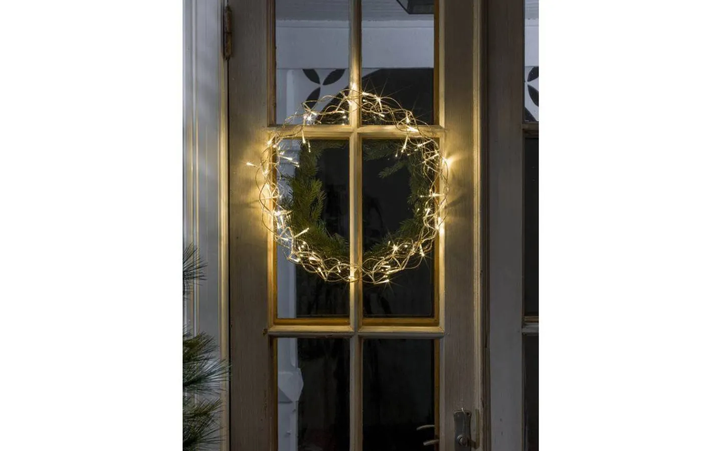 Kransar|Julpynt Inomhus<Konstsmide Curle Julkrans 45cm Varmvit LED Guld Inomhus