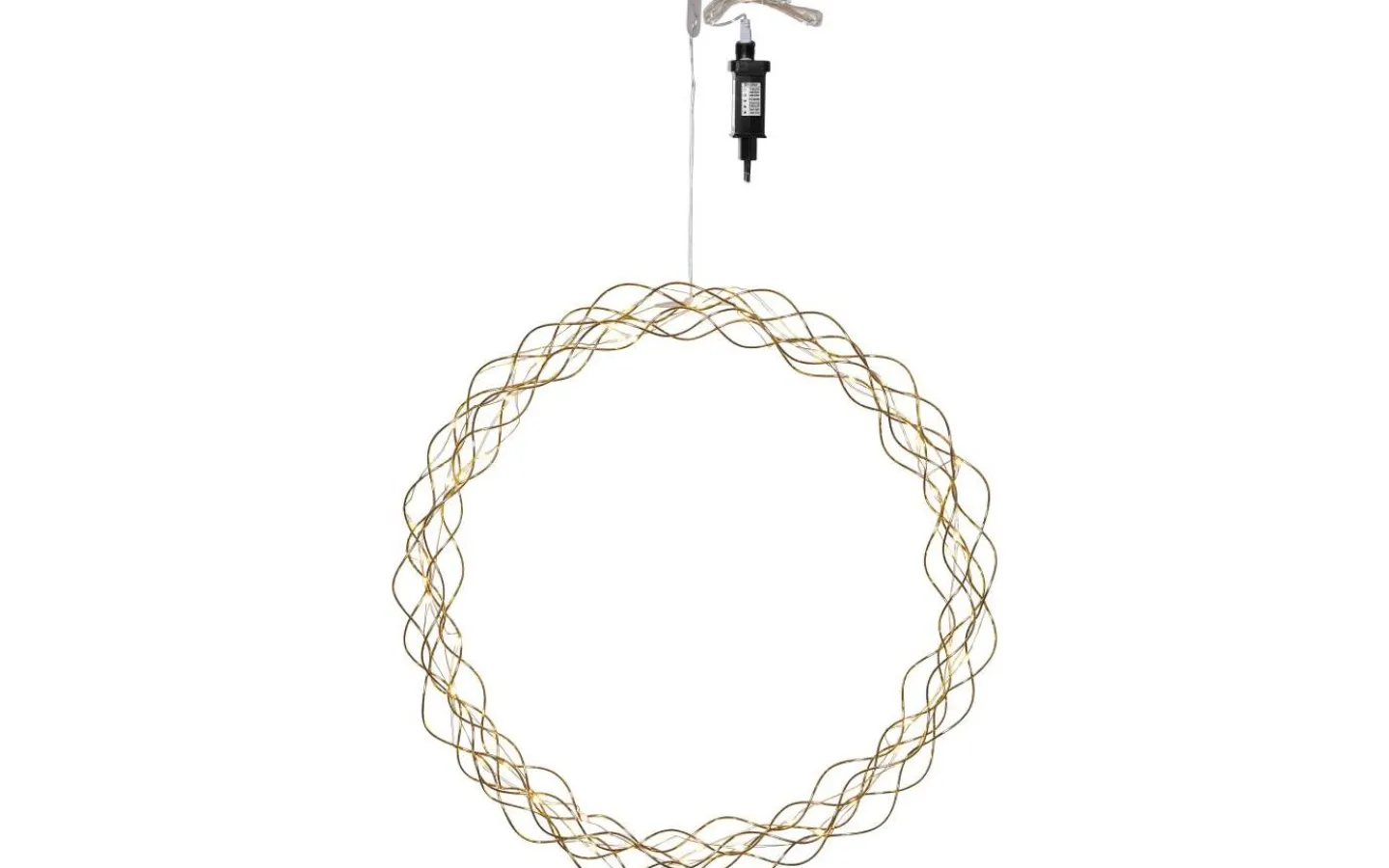 Inomhusdekorationer 230V<Star Trading Curly Krans Dew Drop LED 45cm Mässing