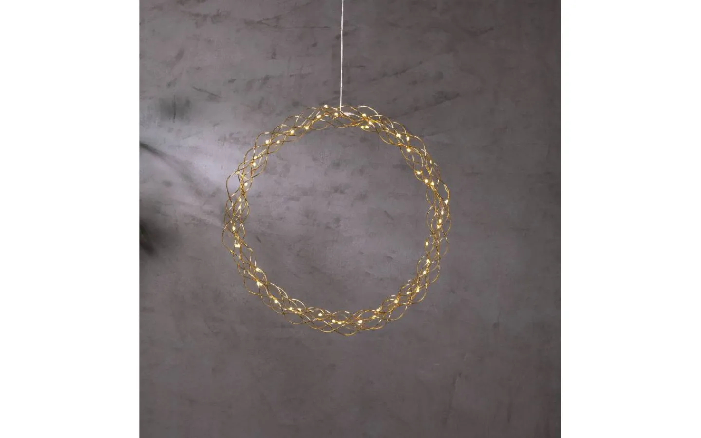 Inomhusdekorationer 230V<Star Trading Curly Krans Dew Drop LED 45cm Mässing