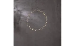 Curly Krans Dew Drop LED 45cm Krom