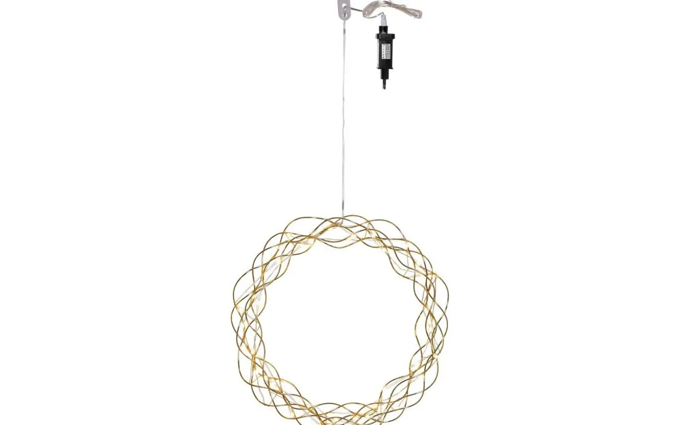 Curly Krans Dew Drop LED 30cm Mässing