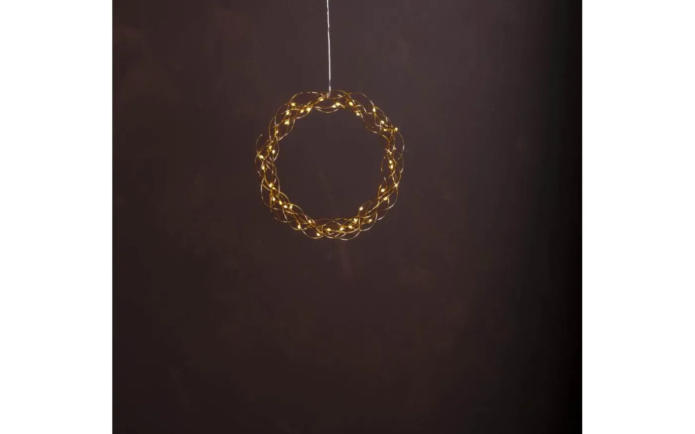 Curly Krans Dew Drop LED 30cm Mässing