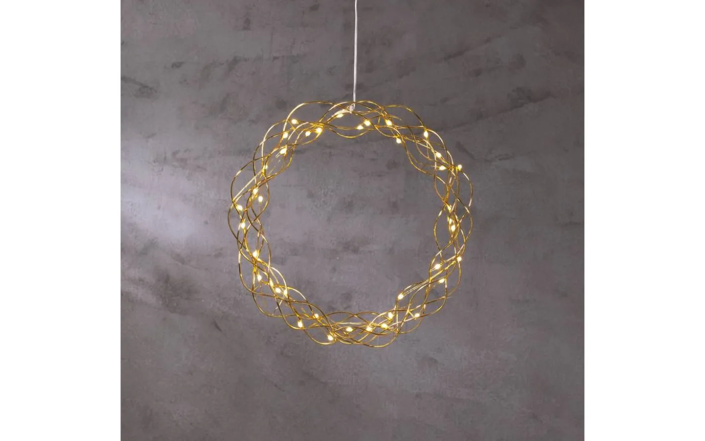 Curly Krans Dew Drop LED 30cm Mässing